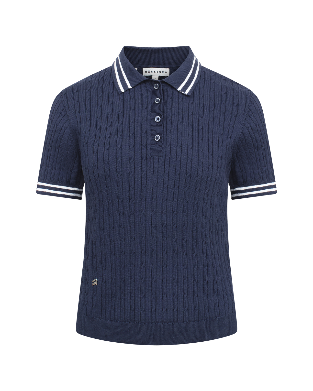Classic Cable, Polo, Dame - navy