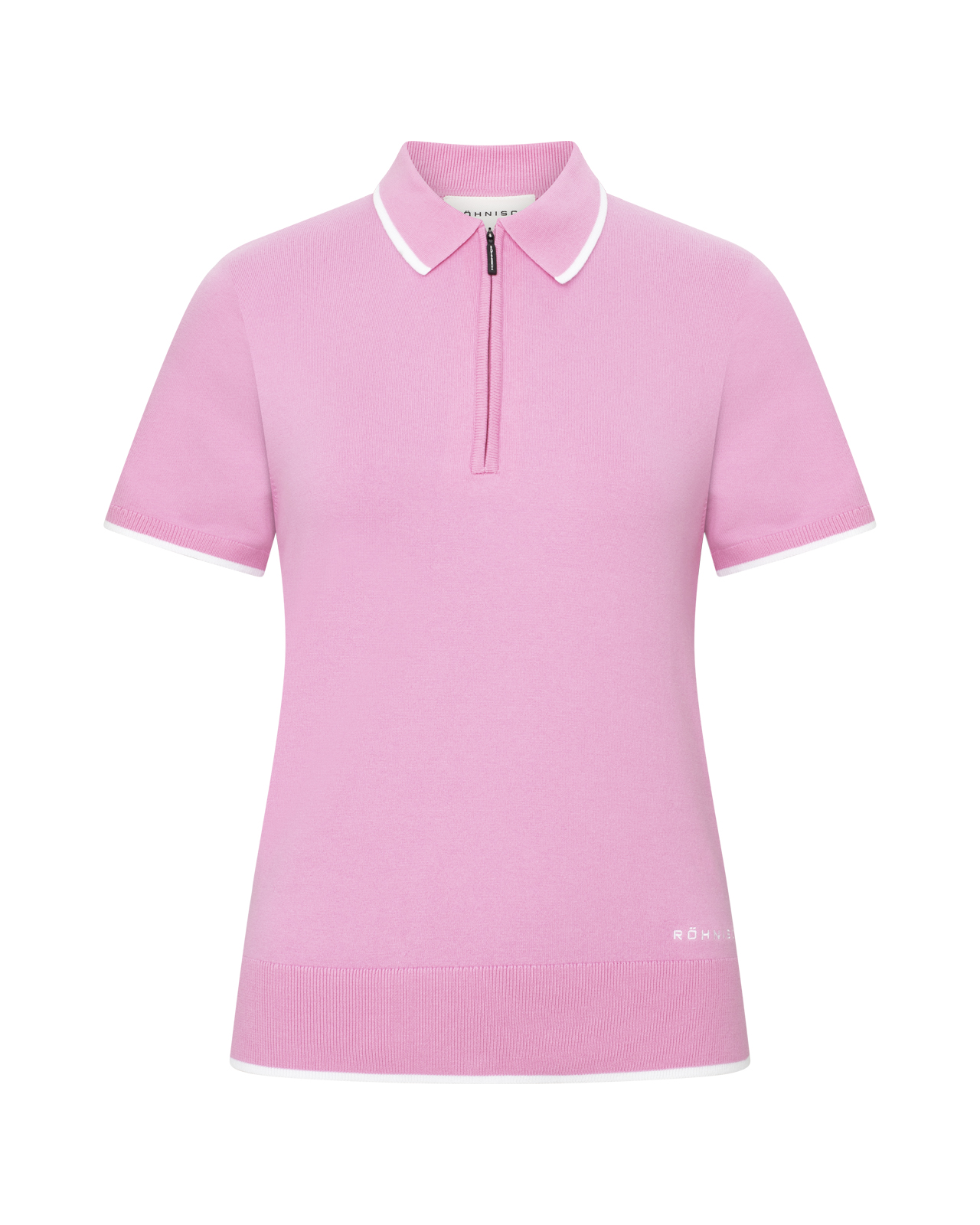 Knitted, Polo, Dame - fuchsia_pink