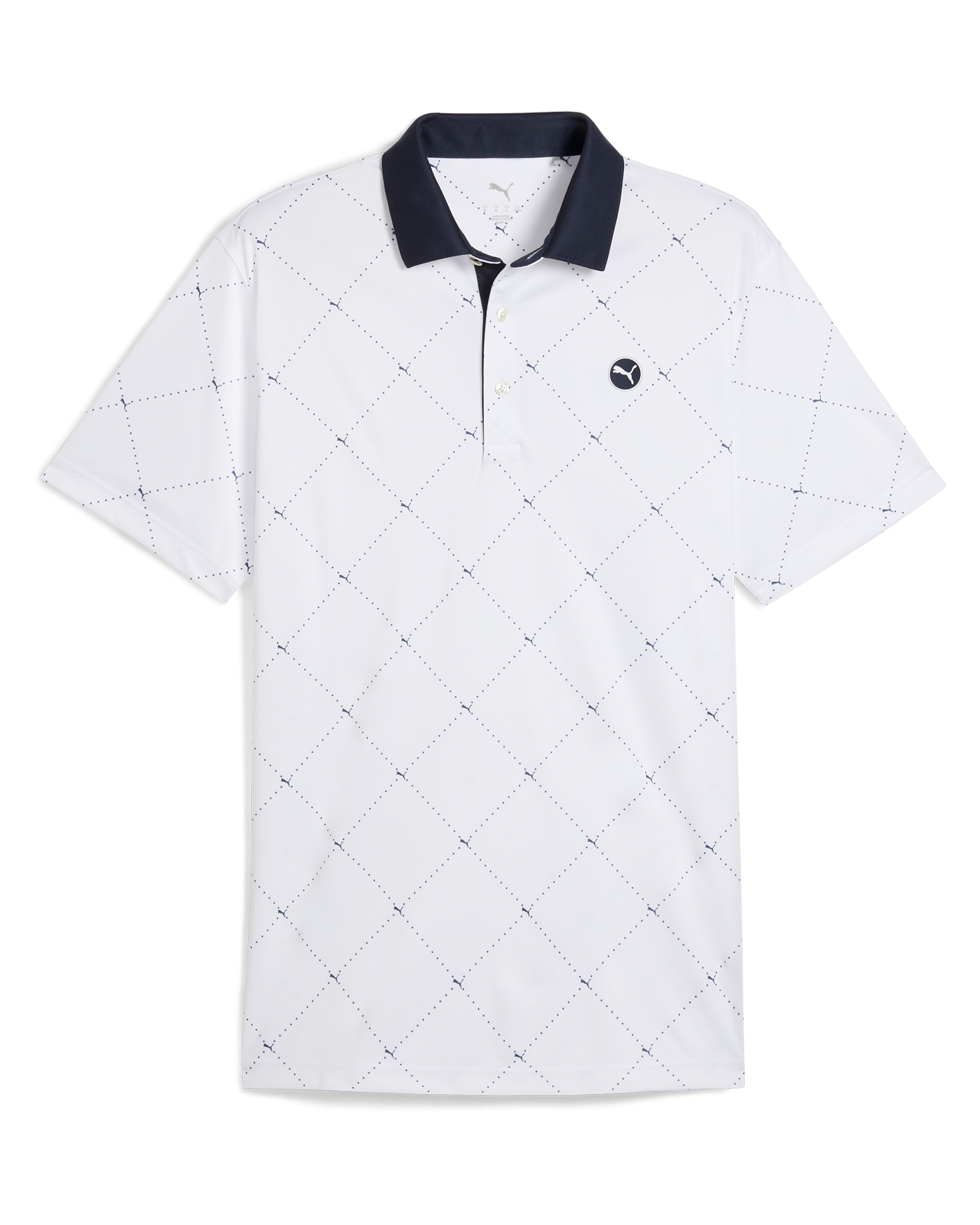 Pure 2.0 Argyle, Piké, Herr - white_glow_deep_navy