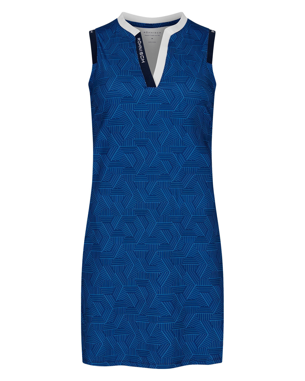 Abby, Ærmeløs kjole, Dame - hexagon_blue
