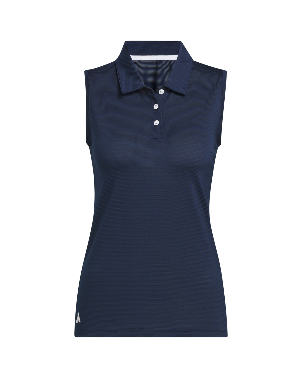 Solid ottoman, Ærmeløs polo, Dame - collegiate_navy