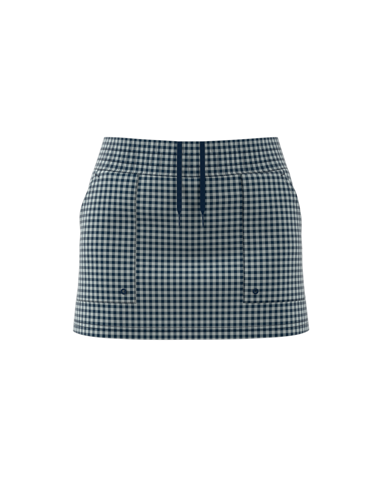 Ultimate365 Gingham, Skort, Dame - collegiate_navy_wonder_silver_