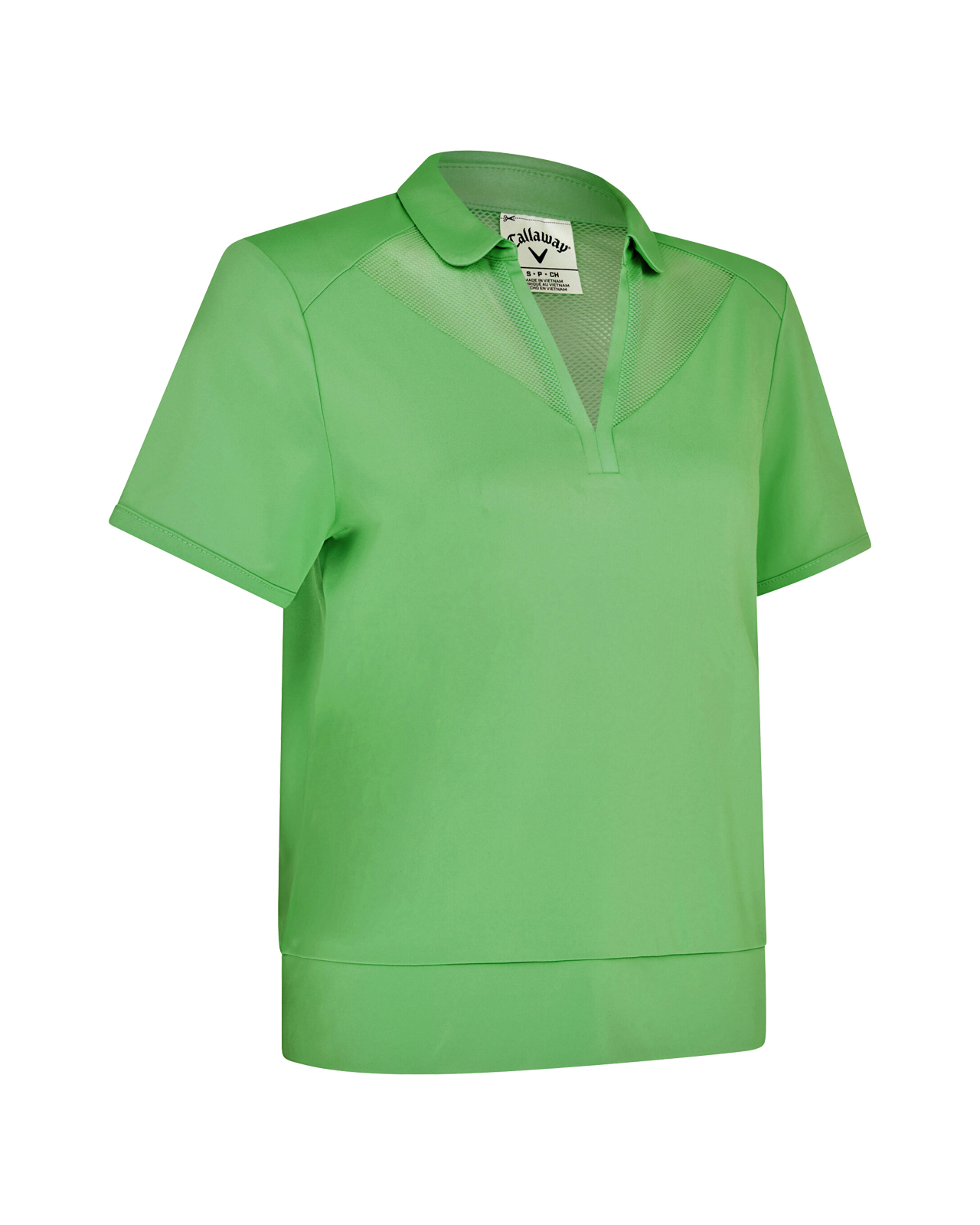Waist Length Mesh Detail, Ærmeløs polo, Dame - spring_bouquet