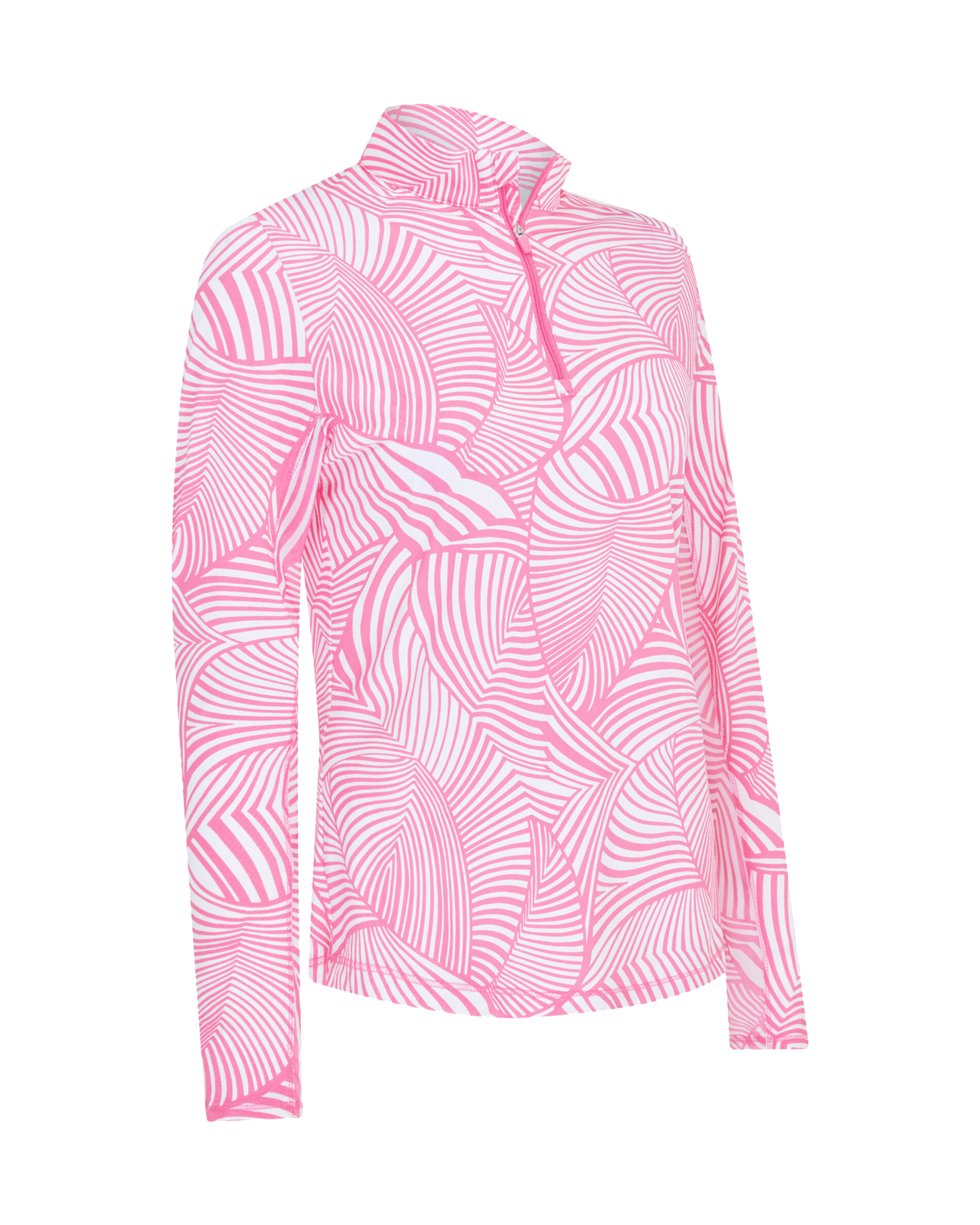 Stencil Floral Sun Protection, Trøje, Dame - cheeky_pink