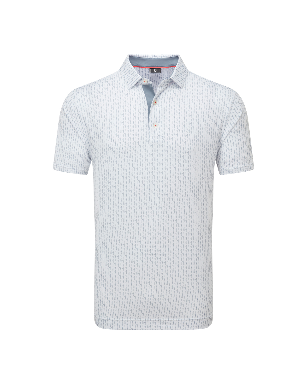 Figure Print, Polo, Herre - white_flint