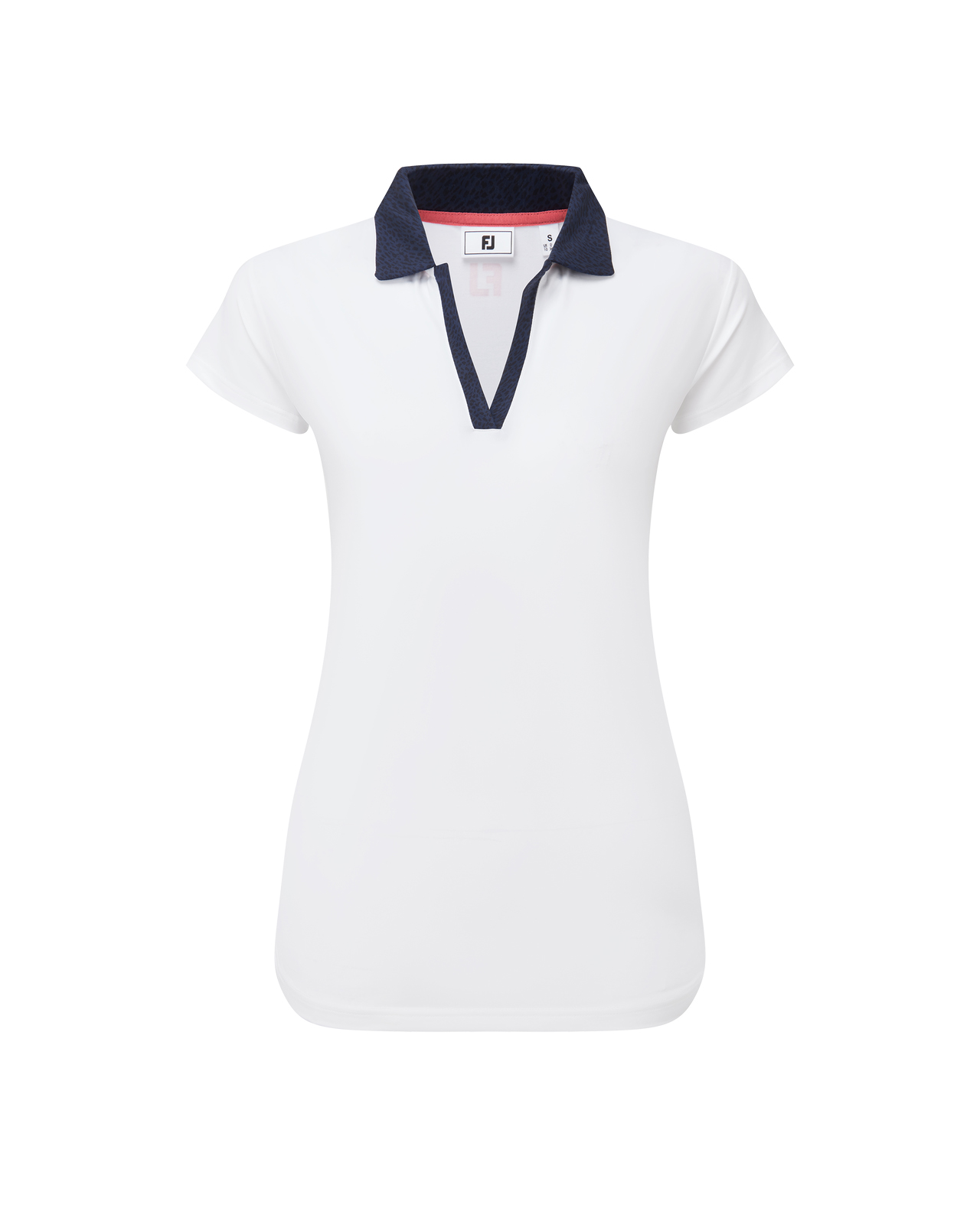Print Trim, Polo, Dame - white_navy