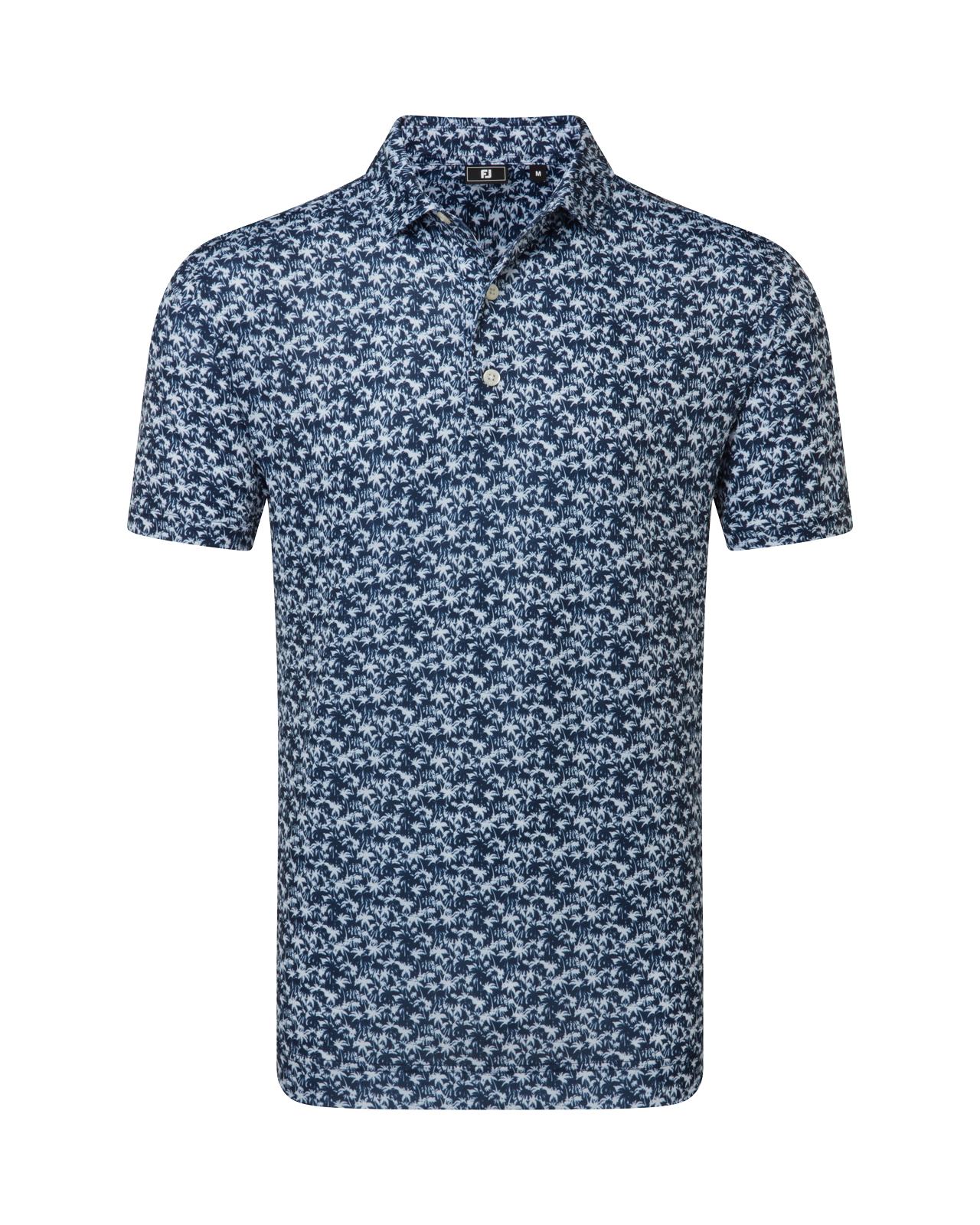 Hidden Palm Print, Polo, Herre - navy_white