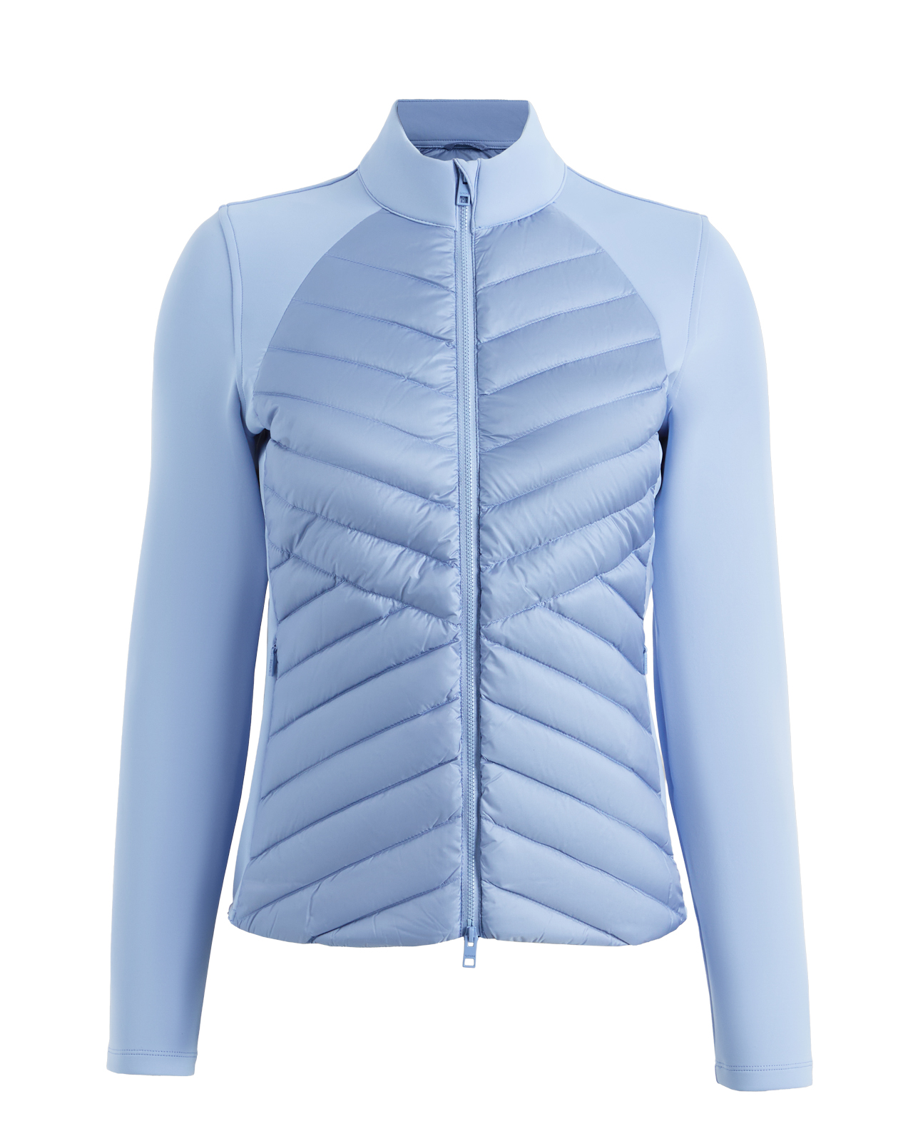 V-Down Quilted Hybrid, Jakke, Dame - willow