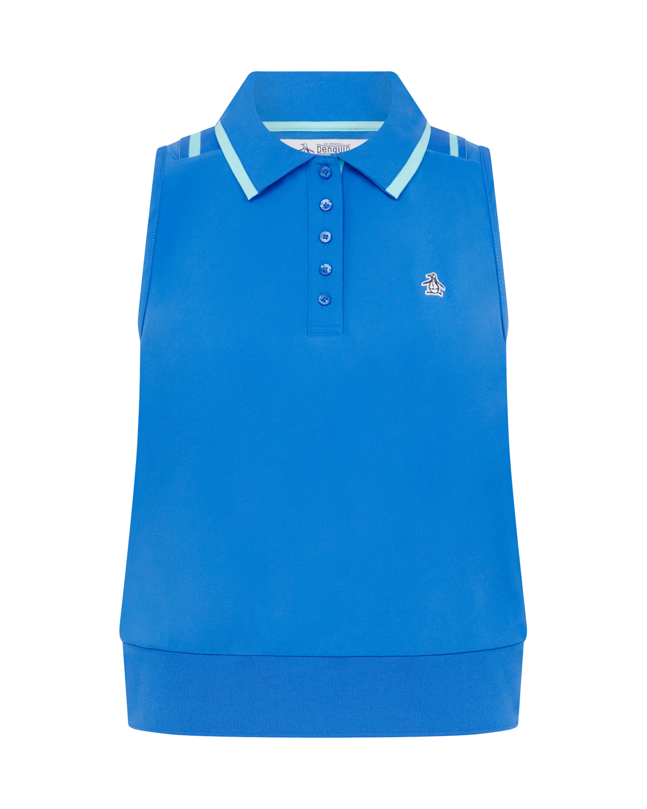 Woven Waist Length, Ærmeløs polo, Dame - french_blue