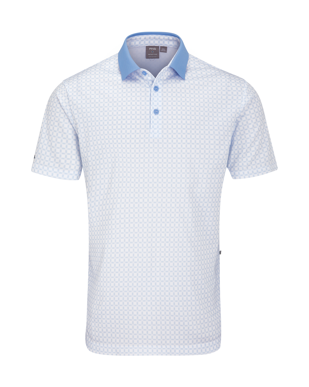 Jared, Polo, Herre - white_cornflower_blue