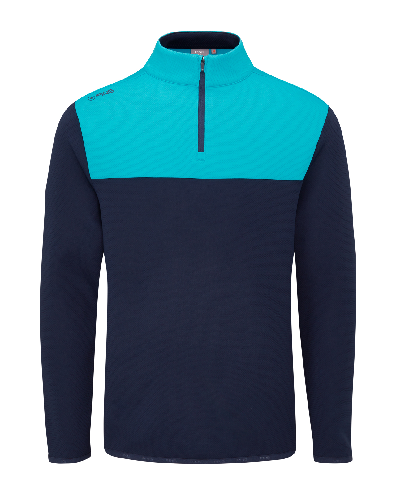 Kinver, Sweater, Herre - navy_turquoise