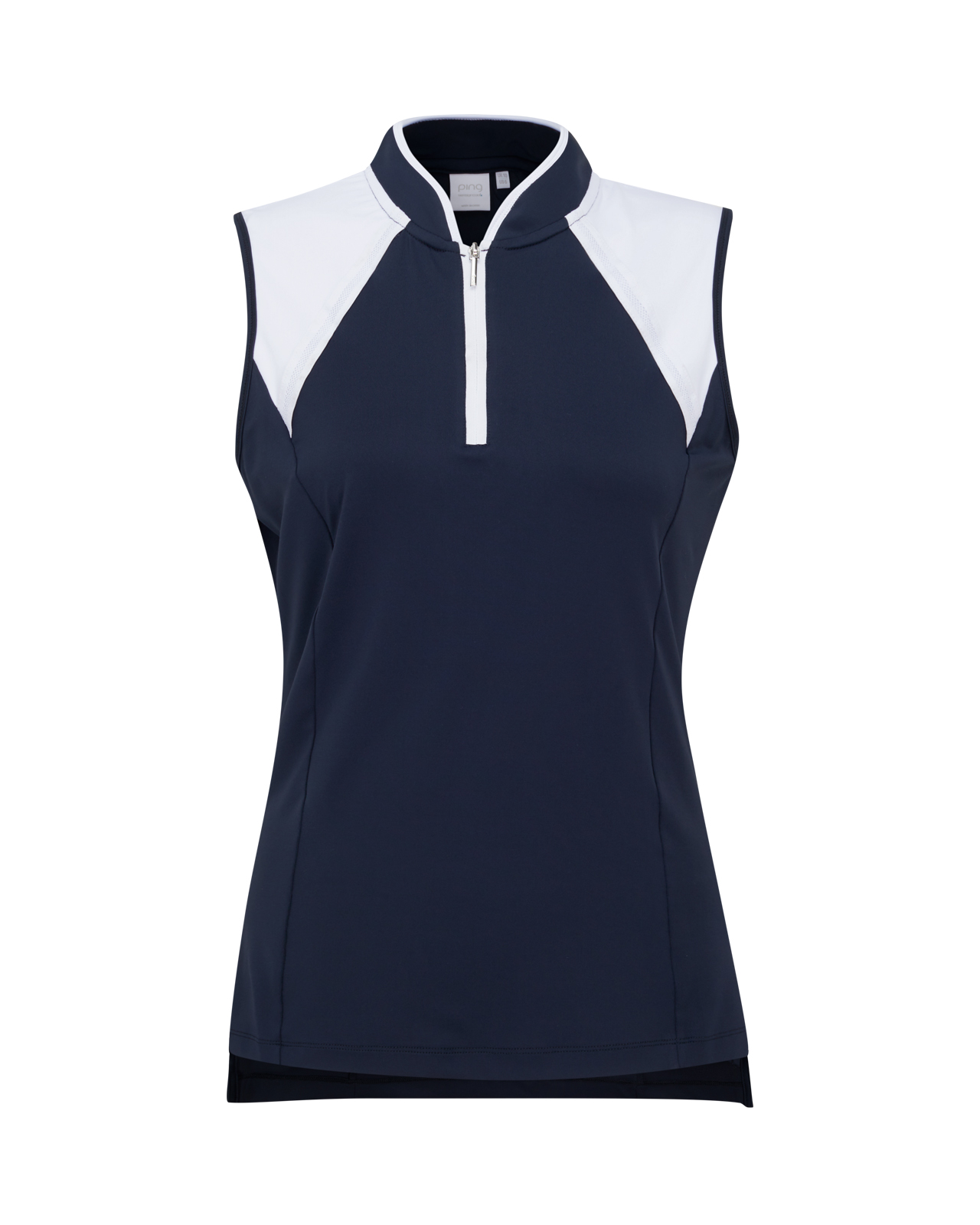 Nala, Ærmeløs Polo, Dame - navy_white