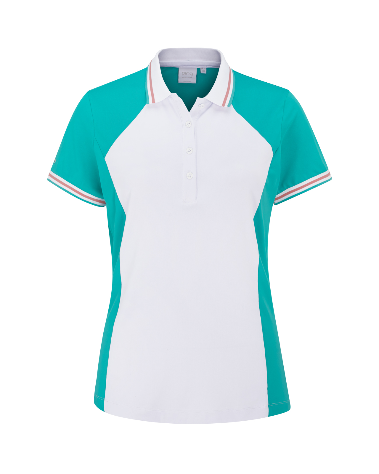 Ali, Polo, Dame - bright_aqua_white