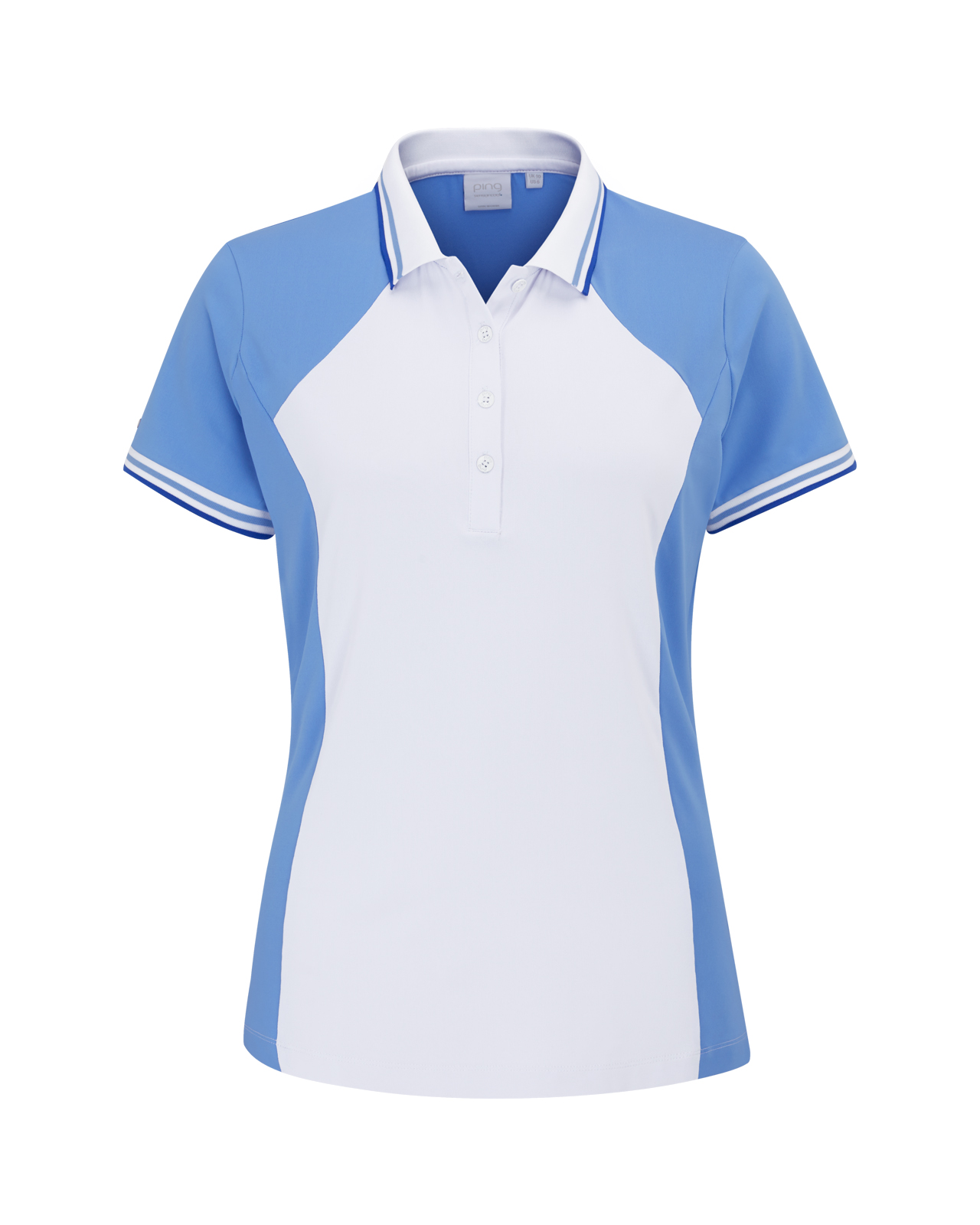 Ali, Polo, Dame - cornflower_blue_white
