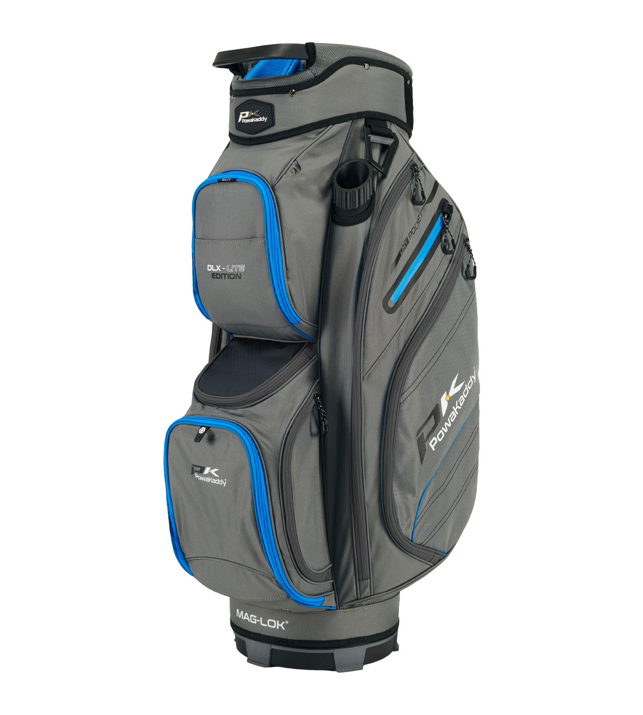DLX Lite, Cartbag - gun_metal_blue_trim