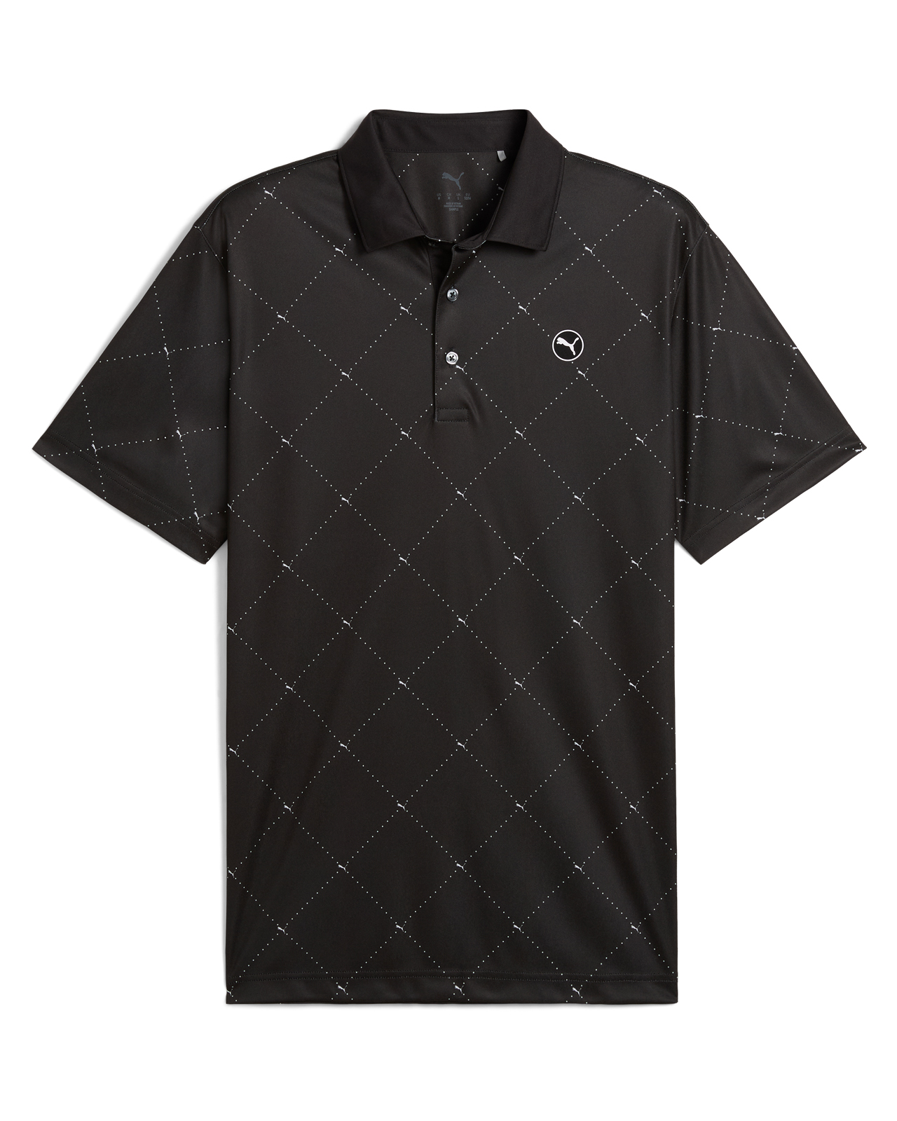 Pure 2.0 Argyle, Polo, Herre - black_white_glow