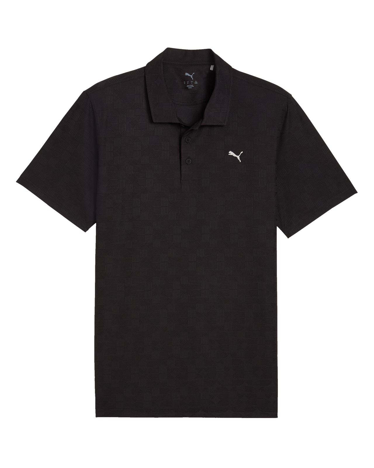 Deco Jacquard, Polo, Herre - black