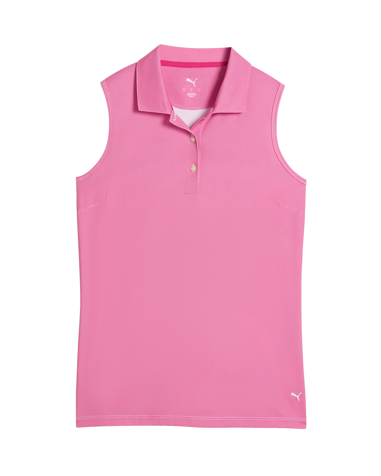 Birdseye, Ærmeløs Polo, Dame - white_glow_pink_opal