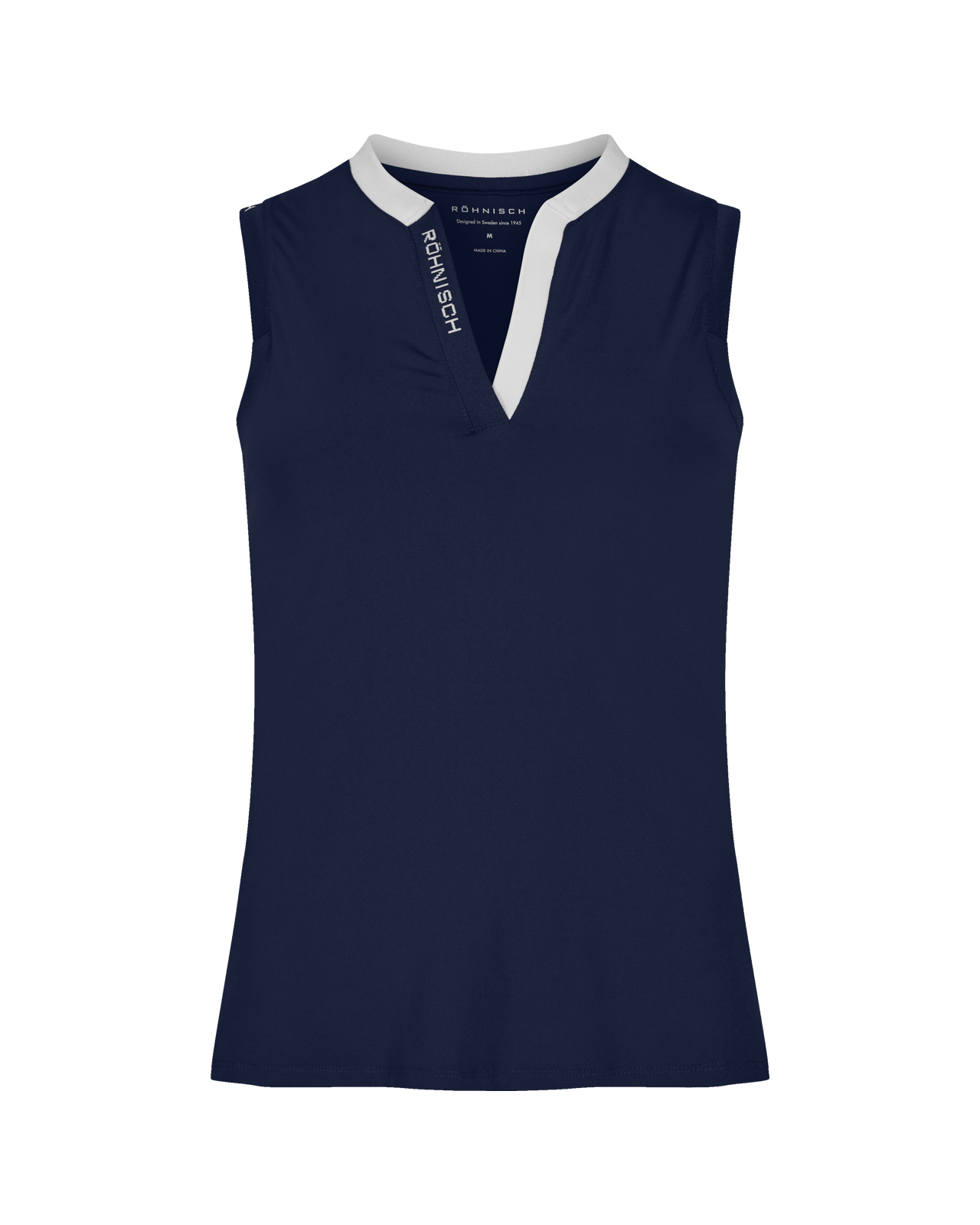 Abby, Ærmeløs polo, Dame - navy_white