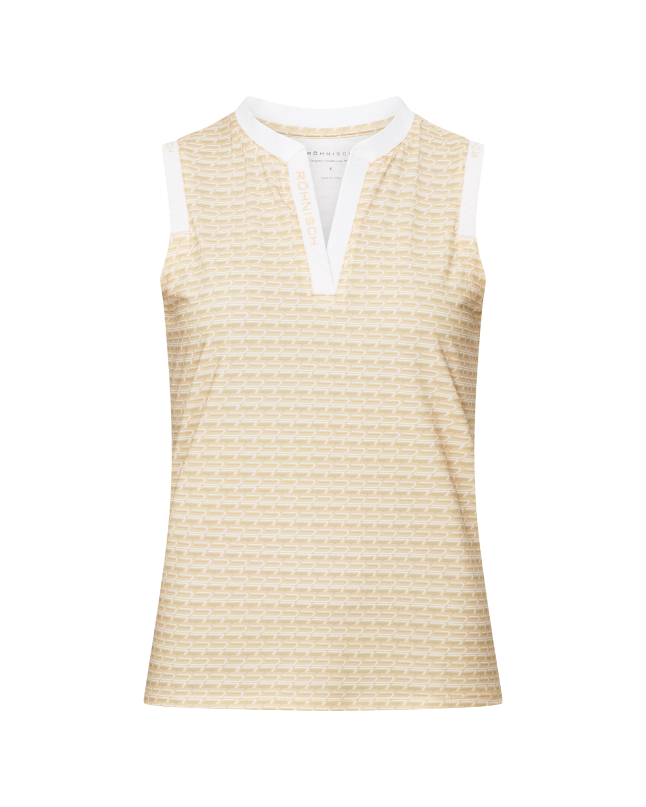 Abby, Ærmeløs polo, Dame - monogram_peach