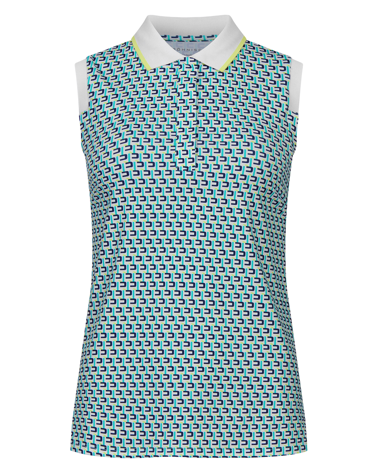 Deni, Ærmeløs polo, Dame - logo_mint