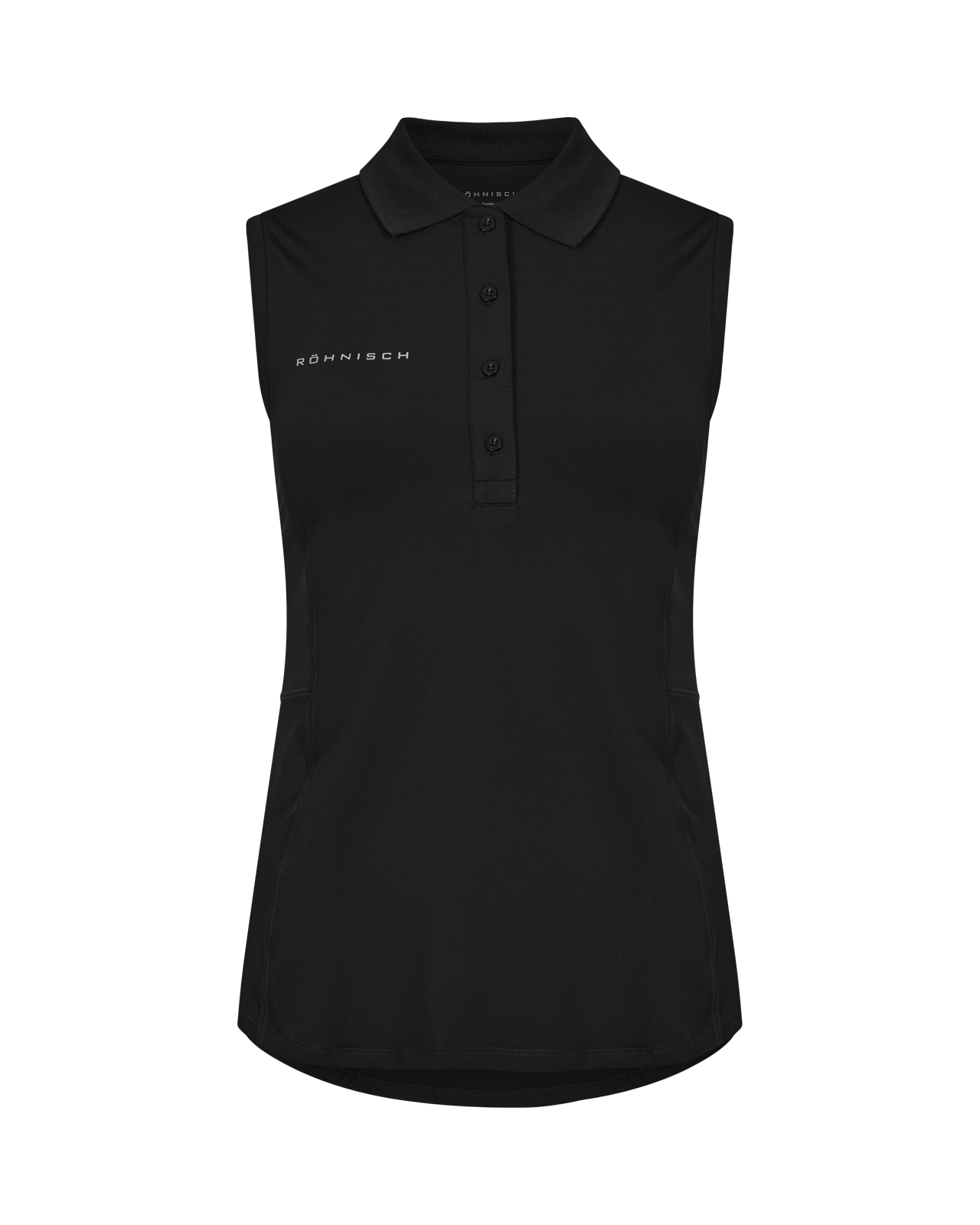 Nicky, Ærmeløs polo, Dame - black
