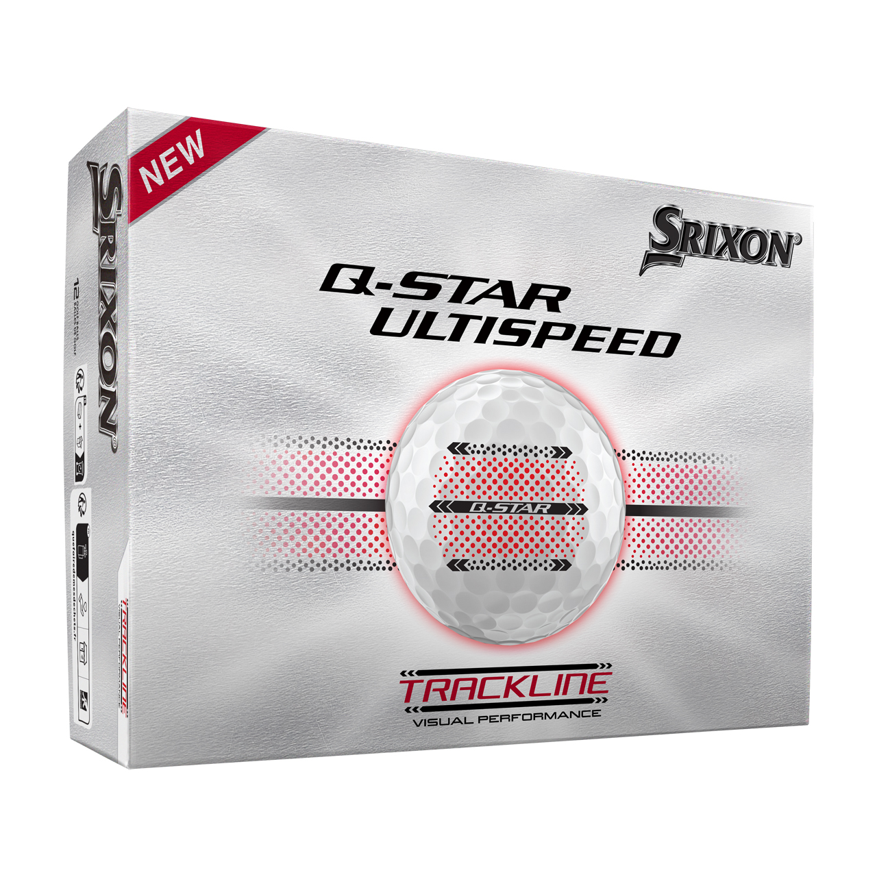 Q-Star UltiSpeed, Trackline, Bolde 3-pack - white