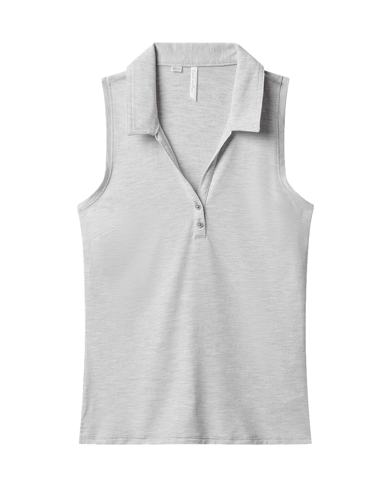 Featherweight, Ærmeløs Polo, Dame - heather_light_grey