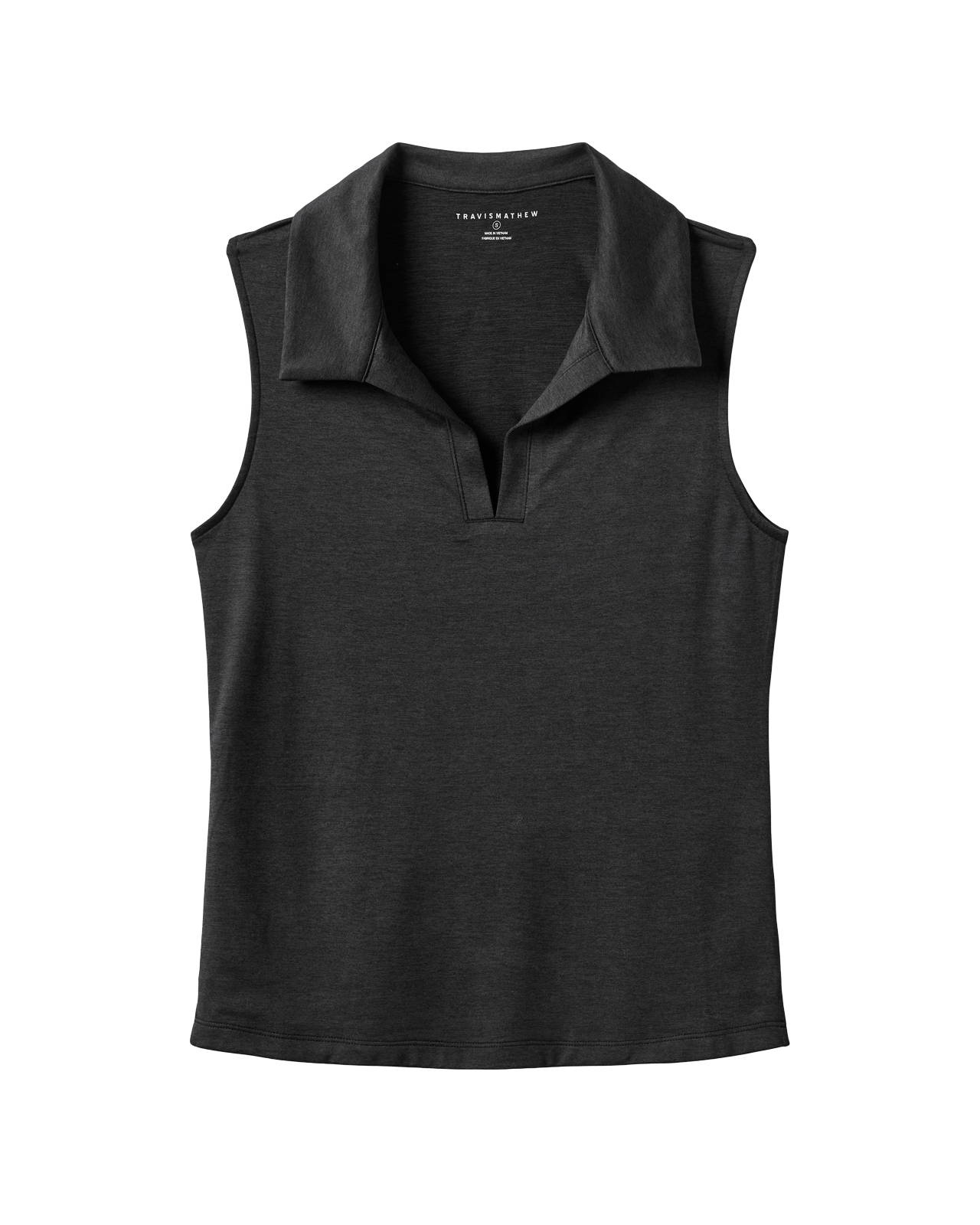 Skyloft Light, Ærmeløs Polo, Dame - heather_black